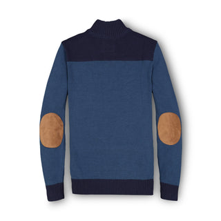 Contrast Sweater with Elbow Patches - Hope & Henry Men