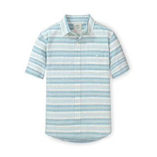 Linen Short Sleeve Button Down Shirt - Hope & Henry Men