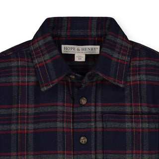 Brushed Flannel Button Down Shirt - Hope & Henry Boy