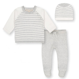 Sweater Top, Footed Legging, and Beanie Set - Hope & Henry Baby