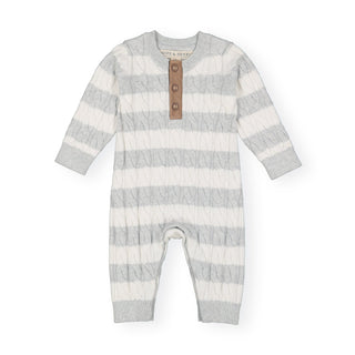 Sweater Henley Romper and Beanie Set - Hope & Henry Baby
