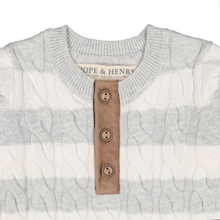 Sweater Henley Romper and Beanie Set - Hope & Henry Baby