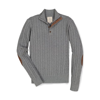 Half Zip Pullover Sweater with Elbow Patches - Hope & Henry Men