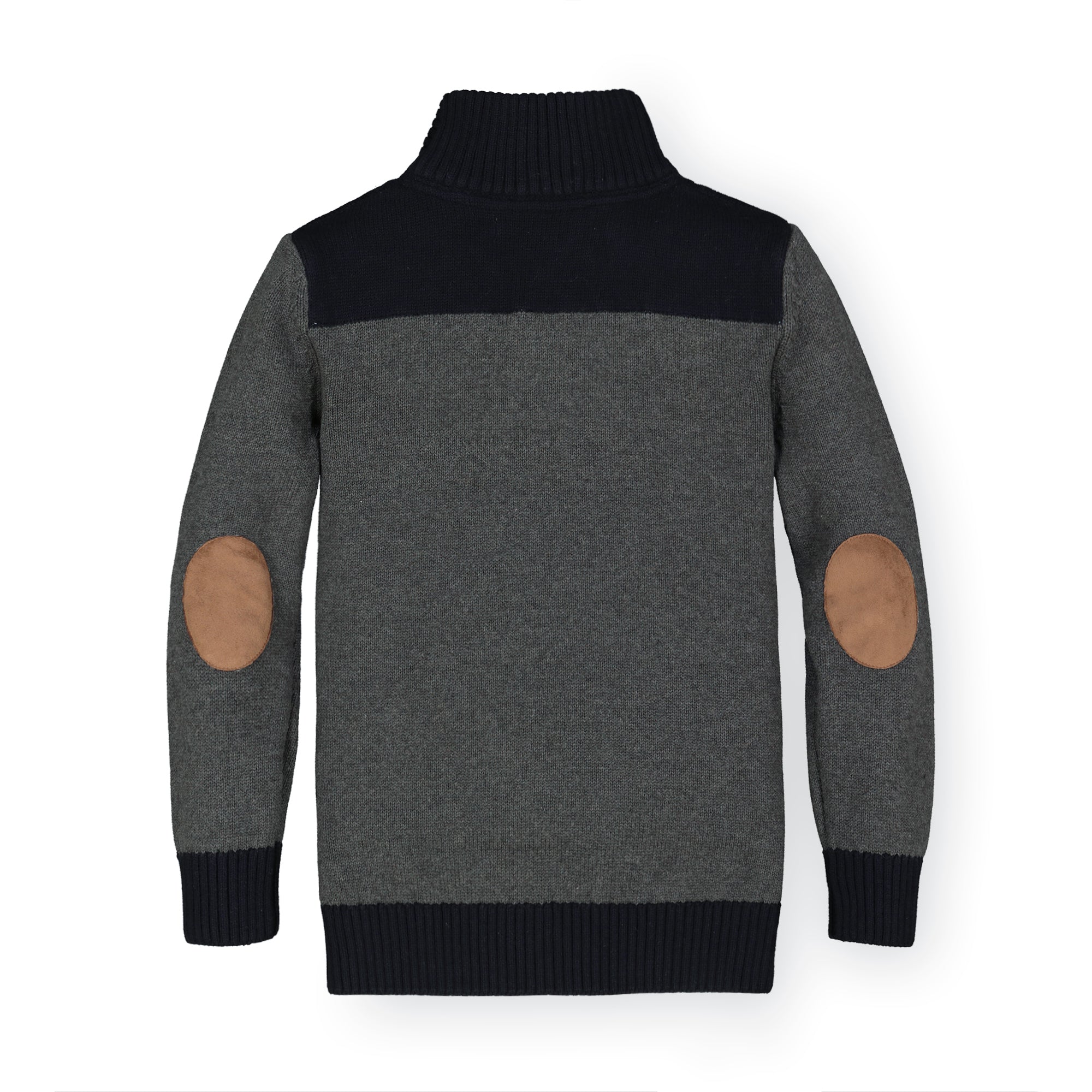 Contrast Sweater with Elbow Patches
