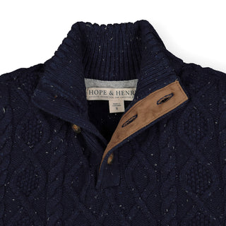 Mock Neck Cable Sweater - Hope & Henry Boy
