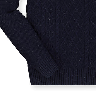 Mock Neck Cable Sweater - Hope & Henry Men