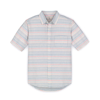 Linen Short Sleeve Button Down Shirt - Hope & Henry Men