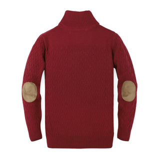 Mix Stitch Mock Neck Button Sweater - Hope & Henry Boy