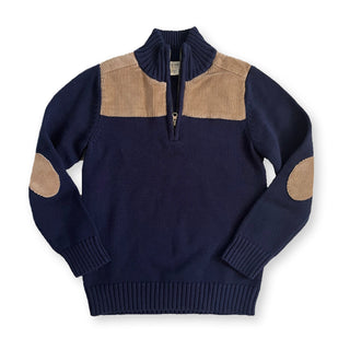 Half-Zip Sweater with Cord Yoke - Hope & Henry Boy