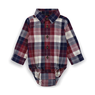 Long Sleeve Button Down Bodysuit - Hope & Henry Baby