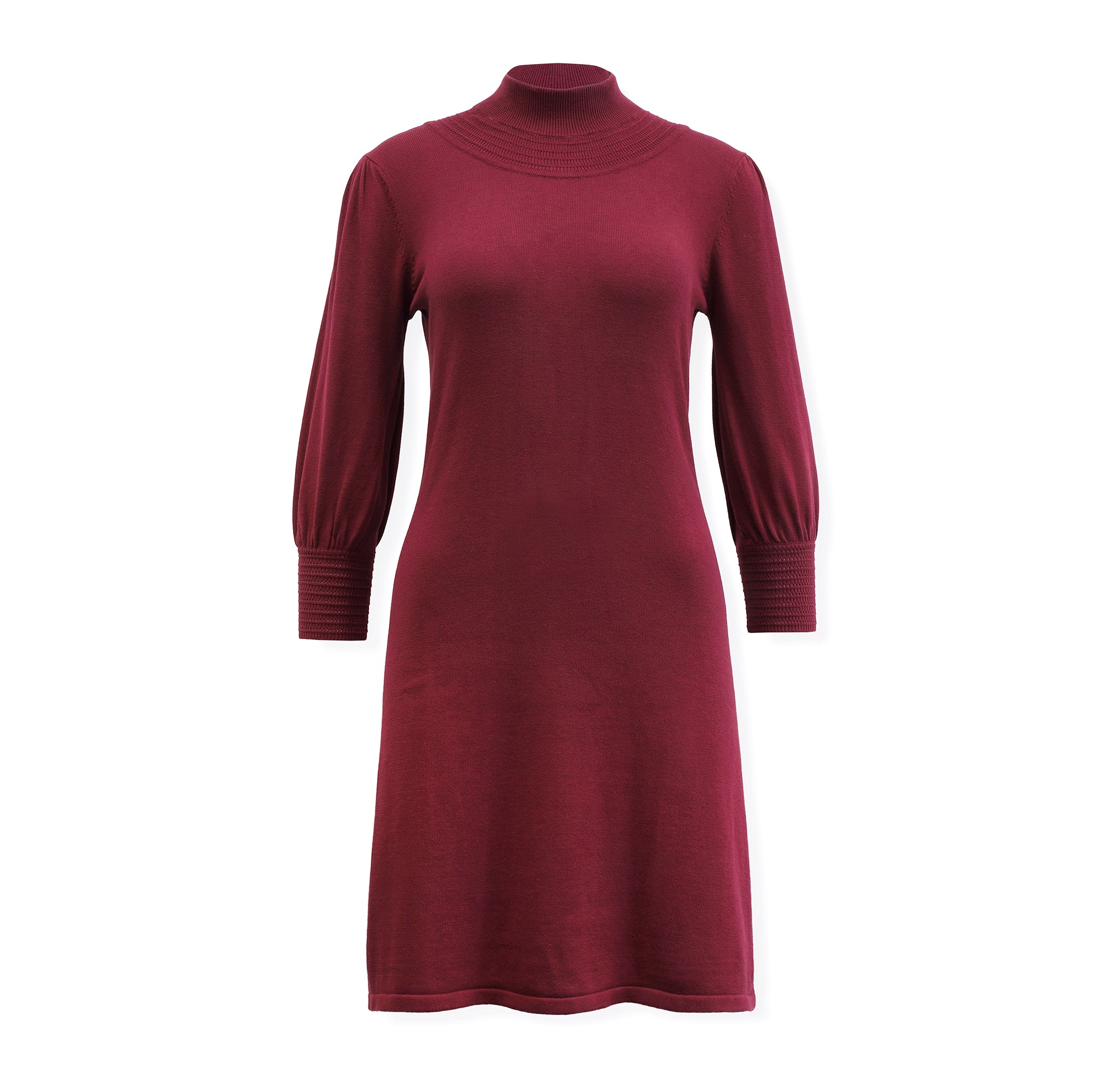 Mock Neck Puff Sleeve Sweater Dress | Hope & Henry Women