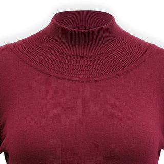 Mock Neck Puff Sleeve Sweater Dress - Hope & Henry Women