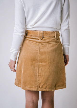 Corduroy Button Front Skirt - Hope & Henry Women