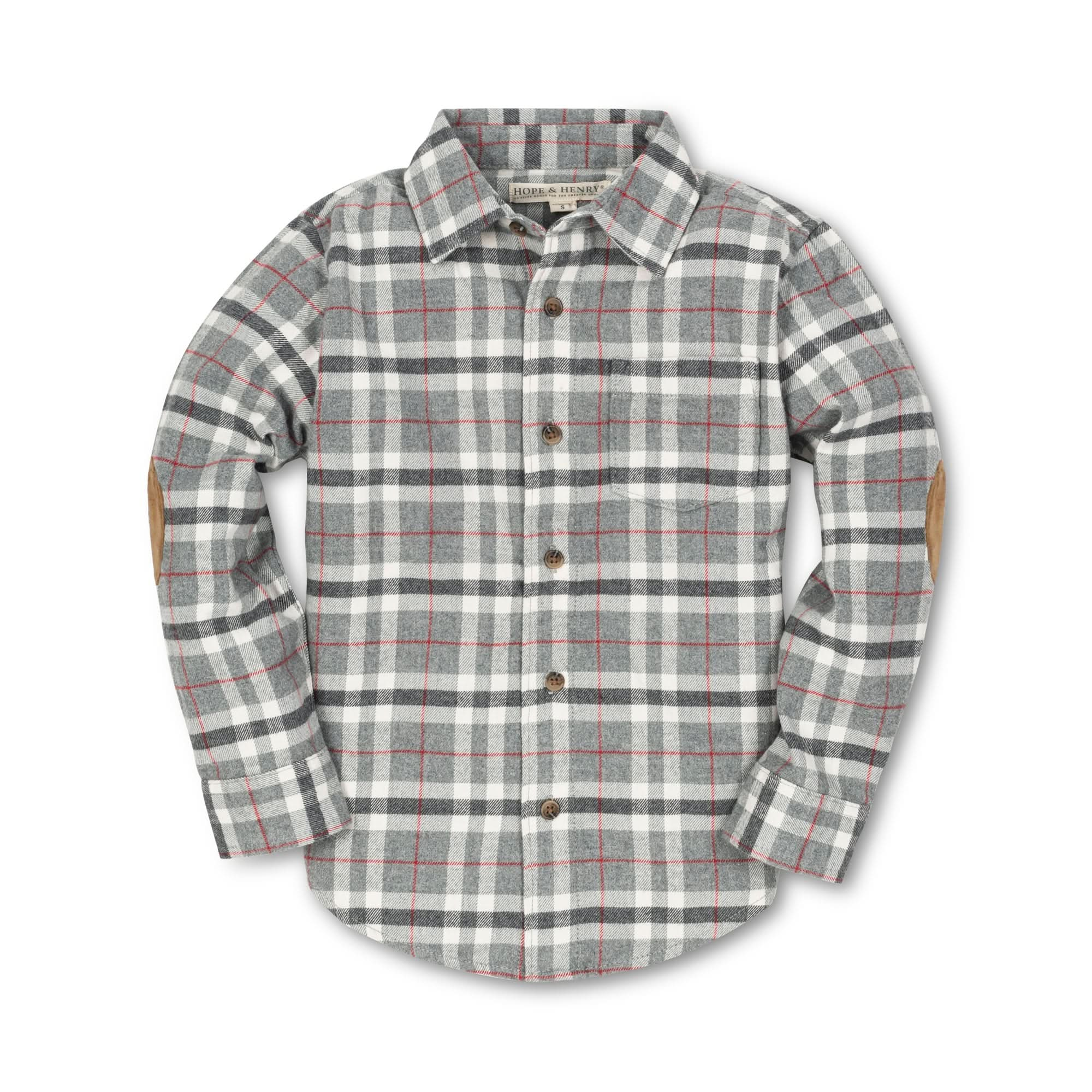 Flannel Shirt with Elbow Patches