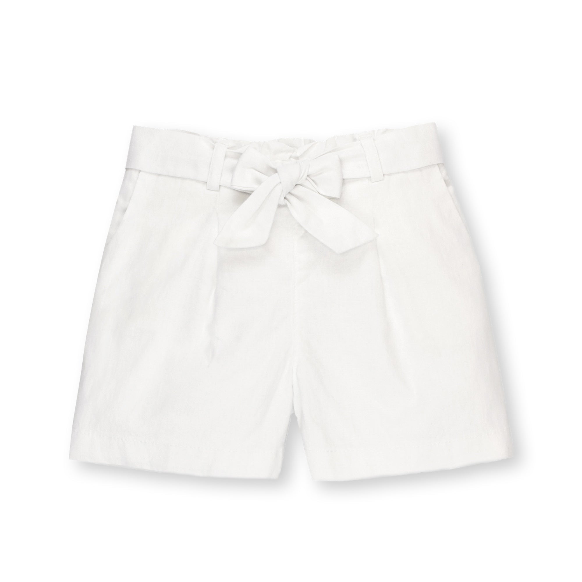 Linen Pull-On Paperbag Shorts