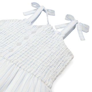 Smocked Button Front Jumpsuit - Hope & Henry Girl