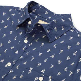 Seersucker Short Sleeve Button Down Shirt - Hope & Henry Men