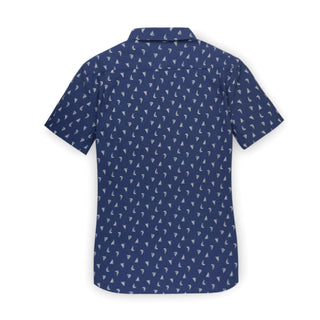 Seersucker Short Sleeve Button Down Shirt - Hope & Henry Men