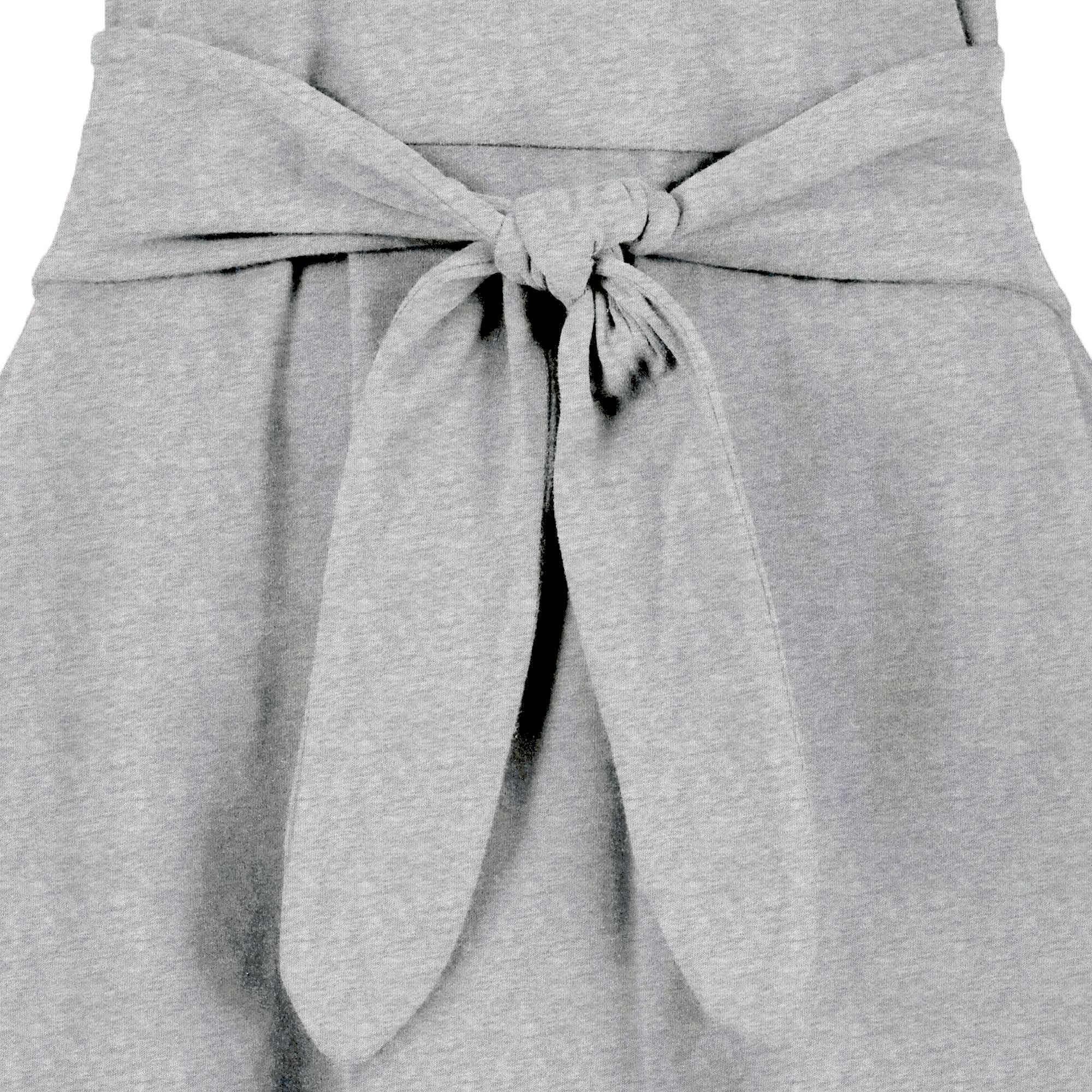 Women's Organic Tie-Waist Knit Dress - 6 / Gray Heather Solid Women's Organic Tie-Waist Knit Dress - 6 / Gray Heather Solid