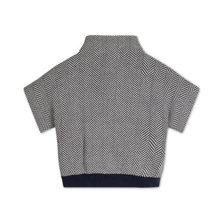 Mock Neck Short Sleeve Sweater