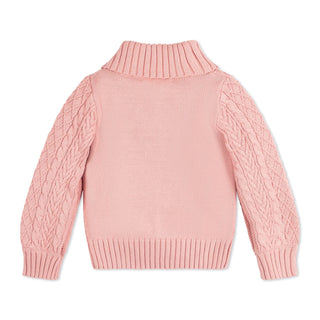 Split Neck Bobble Organic Sweater - Hope & Henry Girl