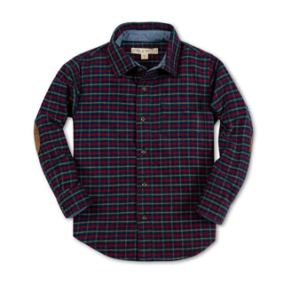 Flannel Shirt with Elbow Patches