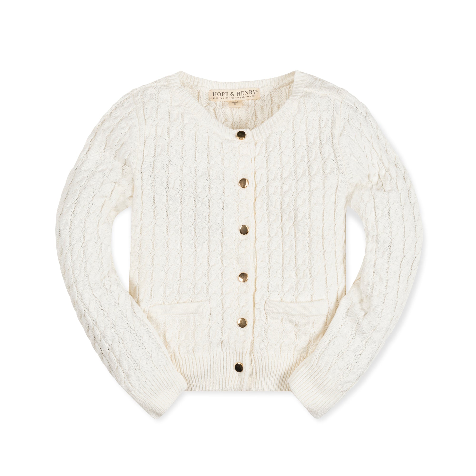 Classic Cable Cardigan | Hope & Henry Girl