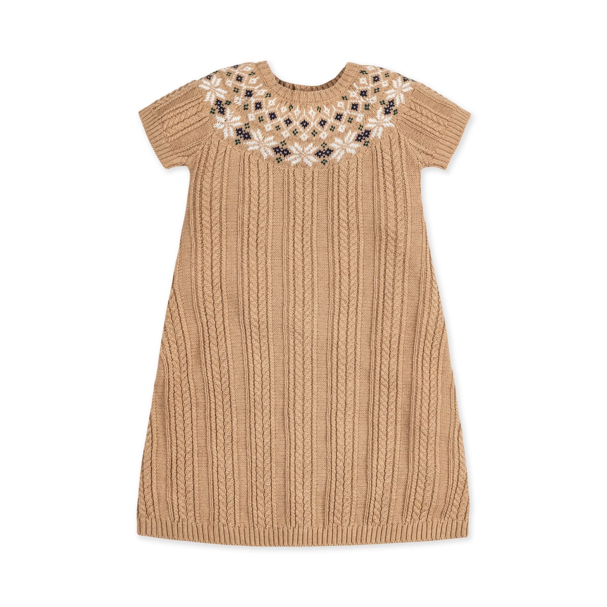 Hope & Henry - Girls Fair Isle Cable Organic Sweater Dress Hope & Henry - Girls Fair Isle Cable Organic Sweater Dress