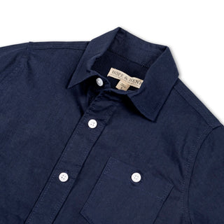 Linen Short Sleeve Button Down Shirt - Hope & Henry Boy