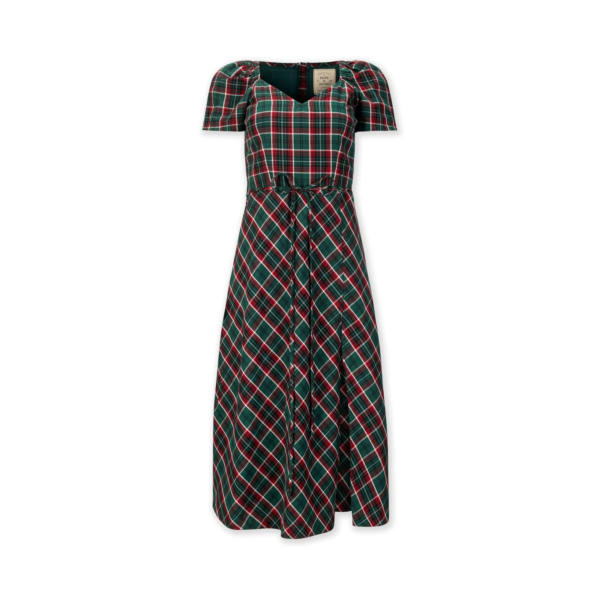 Hope & Henry - Womens Sweetheart Dress - 8 / Festive Green Plaid Hope & Henry - Womens Sweetheart Dress - 8 / Festive Green Plaid