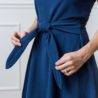Organic Tie-Waist Knit Dress