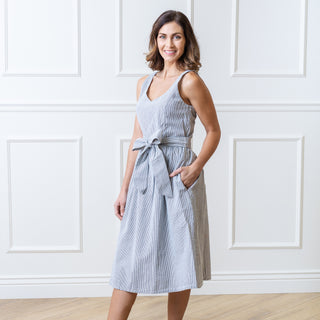 Organic A-Line Dress with Sash