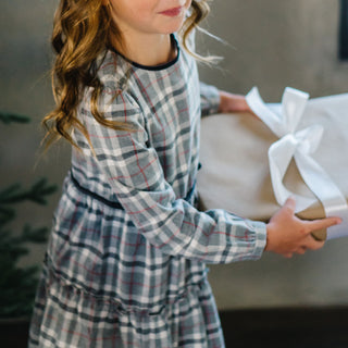 Tiered Flannel Dress