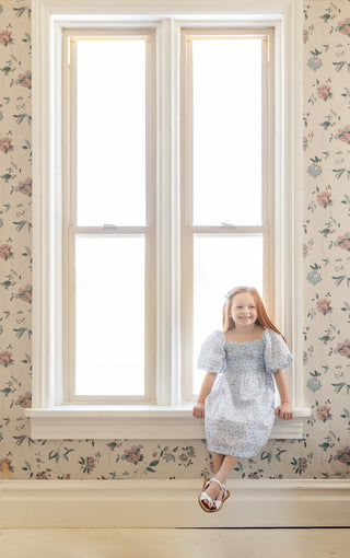 Smocked Bubble Sleeve Dress - Hope & Henry Girl