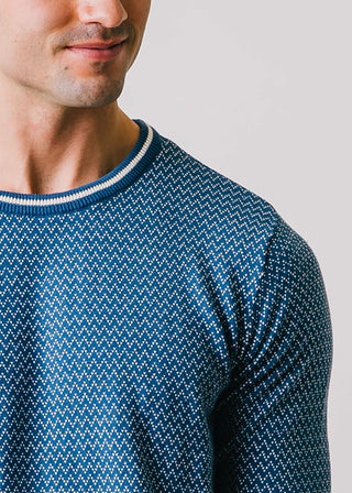 Fine Gauge Herringbone Sweater - Hope & Henry Men