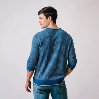 Fine Gauge Herringbone Sweater - Hope & Henry Men