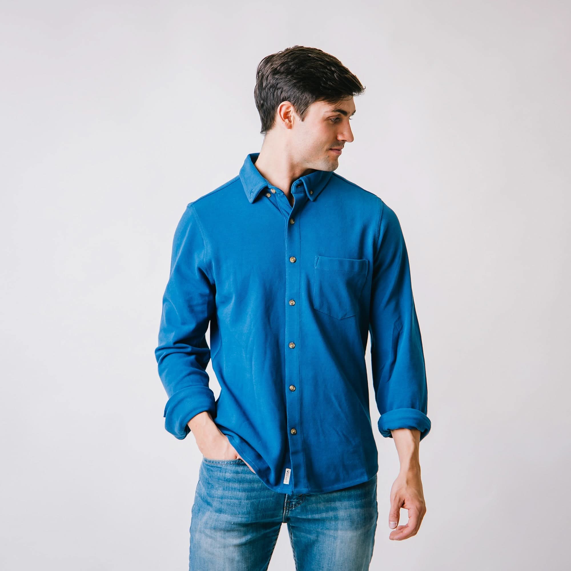 Pique Button Down Shirt – Hope Henry