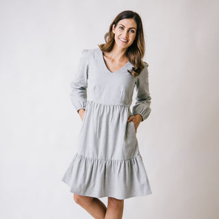 Tiered Flannel Dress - Hope & Henry Women