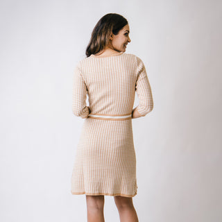 3/4 Sleeve Fit and Flare Sweater Dress - Hope & Henry Women