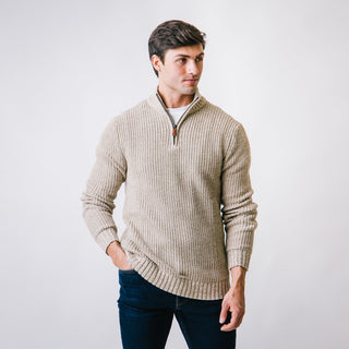 Half Zip Pullover Sweater - Hope & Henry Men