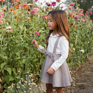 Knit Top with Woven Collar - Hope & Henry Girl