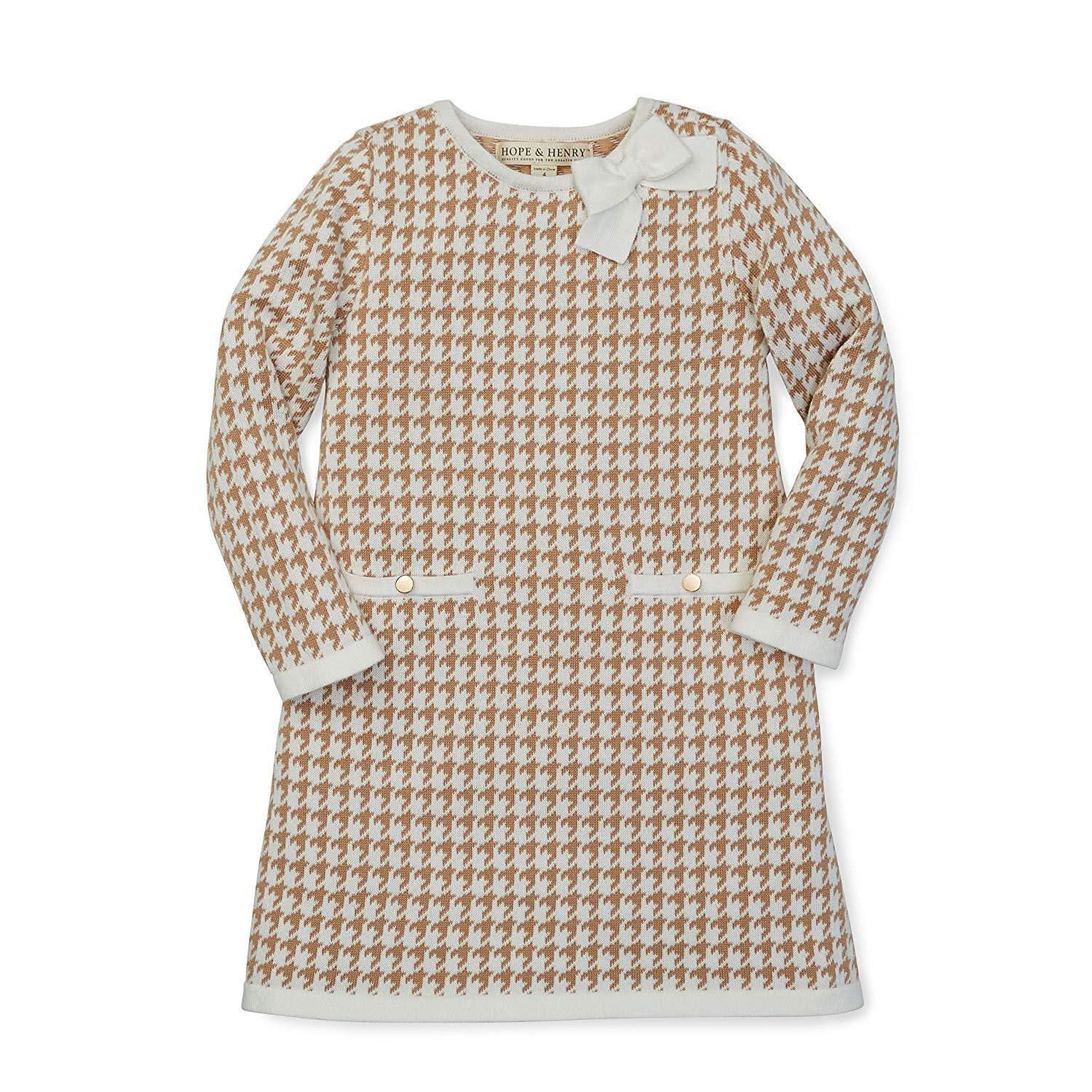 Bow Detail Organic Sweater Dress Hope & Henry Bow Detail Organic Sweater Dress Hope & Henry