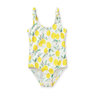 Bow Shoulder One-Piece Swimsuit - Hope & Henry Girl