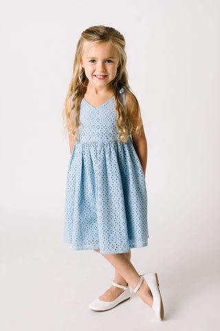 Bow Shoulder Swing Dress - Hope & Henry Girl