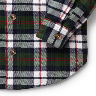 Brushed Button Down Shirt | Bold Green Plaid - Hope & Henry Boy