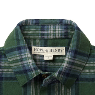 Brushed Flannel Button Down Shirt - Hope & Henry Boy