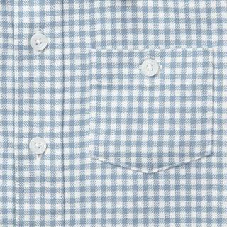 Brushed Button Down Shirt | Light Blue Check - Hope & Henry Boy