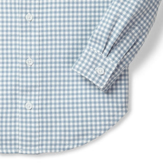 Brushed Button Down Shirt | Light Blue Check - Hope & Henry Boy