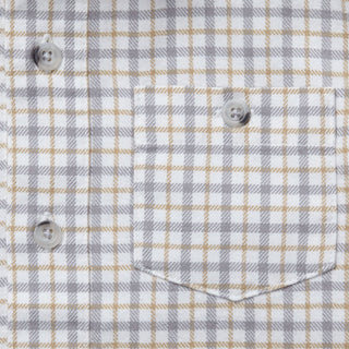 Brushed Button Down Shirt | White Plaid - Hope & Henry Boy