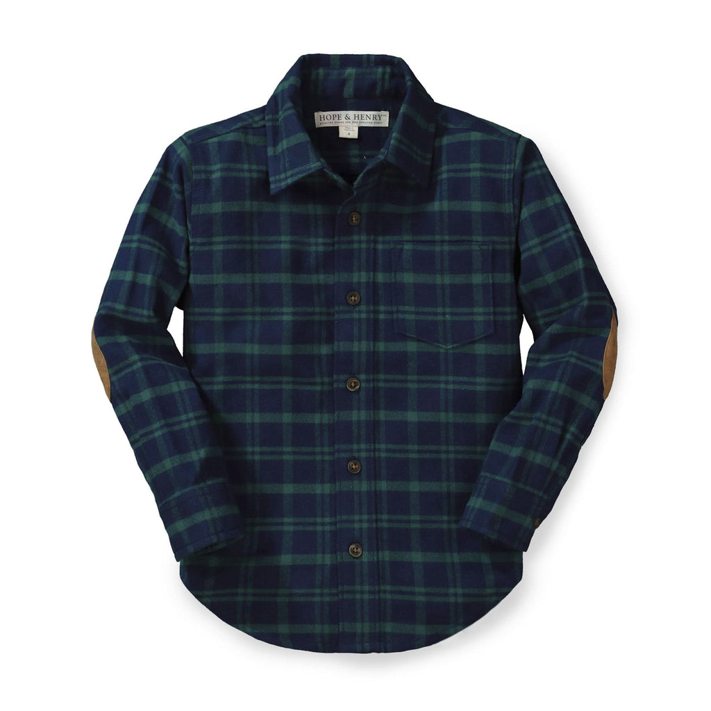 Flannel Shirt with Elbow Patches | Hope & Henry Boy